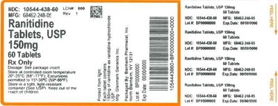 Label (Label Ranitidine Tabs 150mg Bpi(10544 438 60) Glenmark(68462 248 05) Rev1)